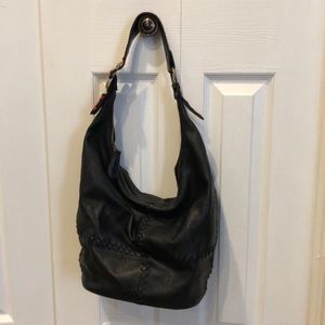 Black leather purse